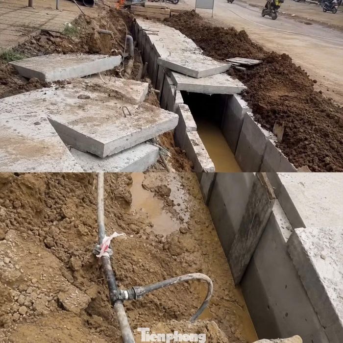 Hạng mục hệ thống rãnh thoát nước do Công ty Cổ phần Xây dựng 68 Hà Tĩnh thi công.