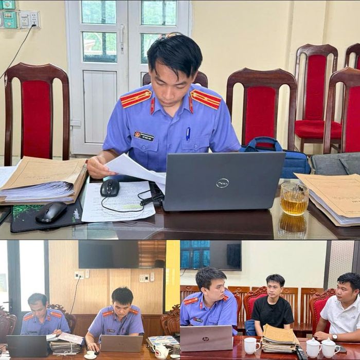 Các đồng chí trong Đoàn kiểm sát tiến hành các nội dung kiểm sát.