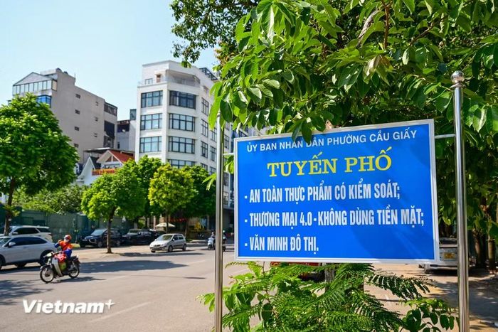 Khu vực Thành Thái-Khúc Thừa Dụ-Trương Công Giai được kỳ vọng trở thành một không gian công cộng mới, góp phần đa dạng hóa các điểm vui chơi, trải nghiệm của Thủ đô. (Ảnh: Minh Sơn/Vietnam+)