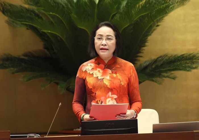Phó Chủ tịch Quốc hội Nguyễn Thị Thanh điều hành phiên họp. (Ảnh: An ĐăngTTXVN)
