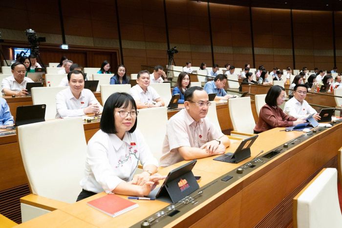 Các đại biểu Quốc hội đã thảo luận dự án Luật sửa đổi, bổ sung một số điều của Luật Xuất bản.