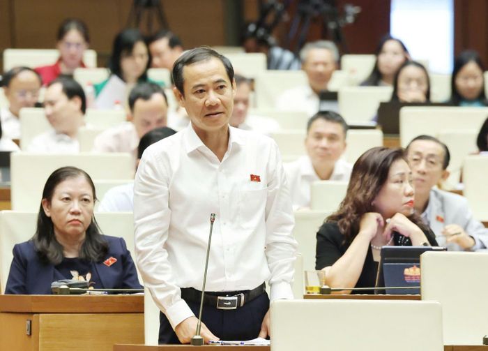 Đại biểu Nguyễn Thái Học (Đoàn ĐBQH tỉnh Đắk Lắk) phát biểu.
