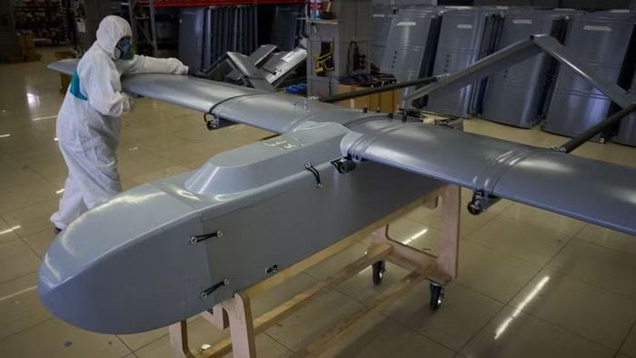 UAV tầm xa FP-1, loại vũ khí được Ukraine sử dụng để tập kích sâu vào lãnh thổ Nga. Ảnh: Sina.