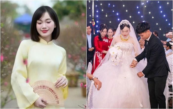 Cô giáo Nguyễn Linh - bà xã cầu thủ Hồ Văn Cường.