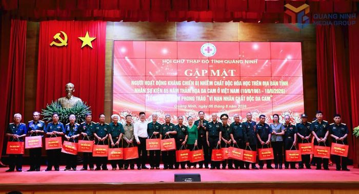 Hội Chữ thập đỏ tỉnh Quảng Ninh gặp mặt đại diện người hoạt động kháng chiến bị nhiễm chất độc hóa học nhân dịp kỷ niệm 65 năm thảm họa da cam ở Việt Nam (10/8/1961 - 10/8/2026) và tổng kết 5 năm phong trào "Vì nạn nhân chất độc da cam"