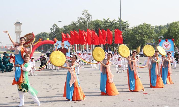Một tiết mục nghệ thuật trong lễ khai mạc.