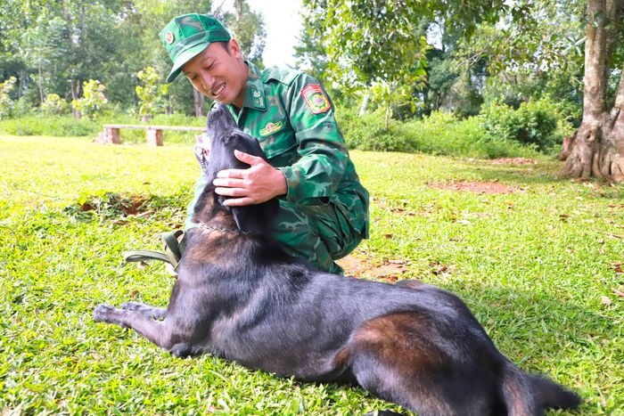 Mối liên hệ giữa huấn luyện viên và chó nghiệp vụ rất đặc biệt, giống như “thầy trò”, cùng nhau huấn luyện, cùng nhau chiến đấu và thực hiện nhiệm vụ