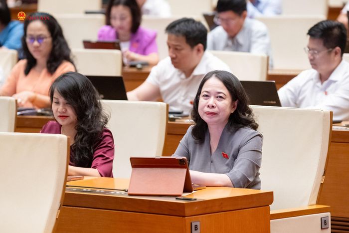 Phó Chủ tịch nước Võ Thị Ánh Xuân tham dự phiên họp. Ảnh: Phạm Thắng