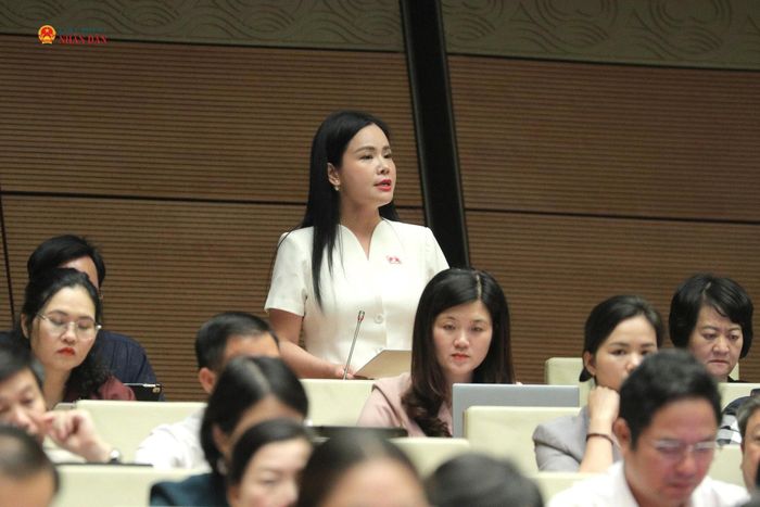 ĐBQH Nguyễn Thị Thanh Bình (Hưng Yên) phát biểu