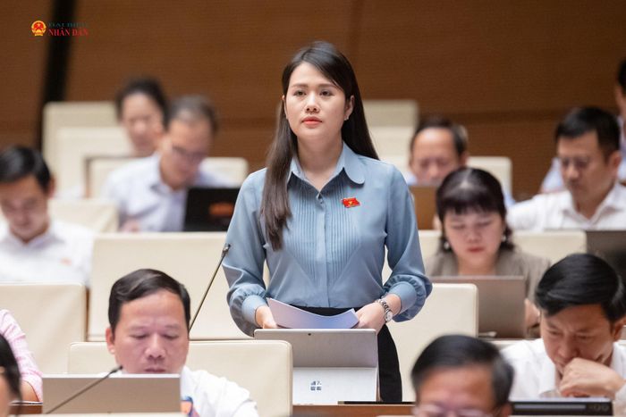 ĐBQH Vương Thị Hương (Tuyên Quang) phát biểu