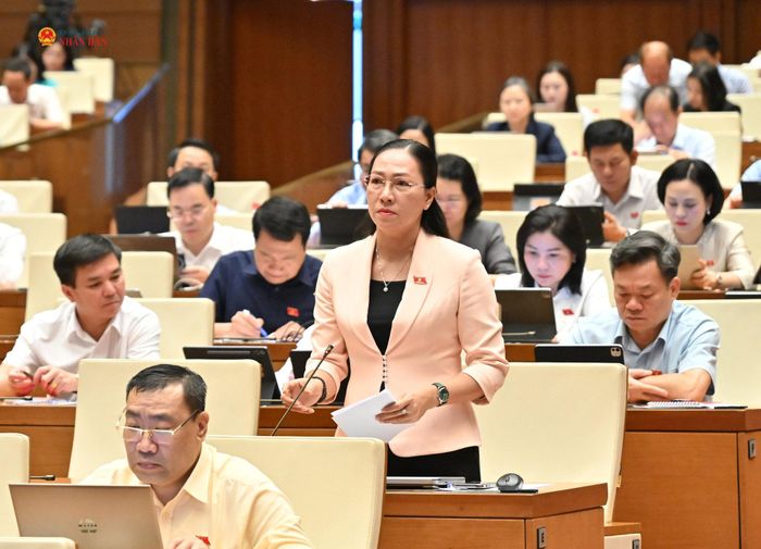 ĐBQH Nguyễn Thị Yến Nhi (Vĩnh Long) phát biểu