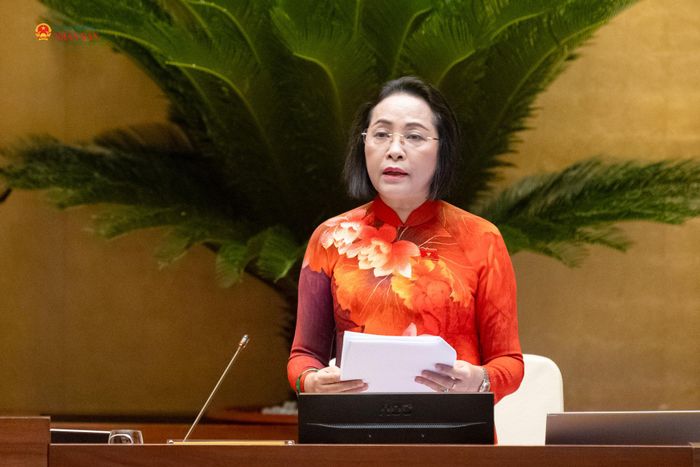 Phó Chủ tịch Quốc hội Nguyễn Thị Thanh điều hành phiên thảo luận về dự án Luật sửa đổi, bổ sung một số điều của Luật Xuất bản