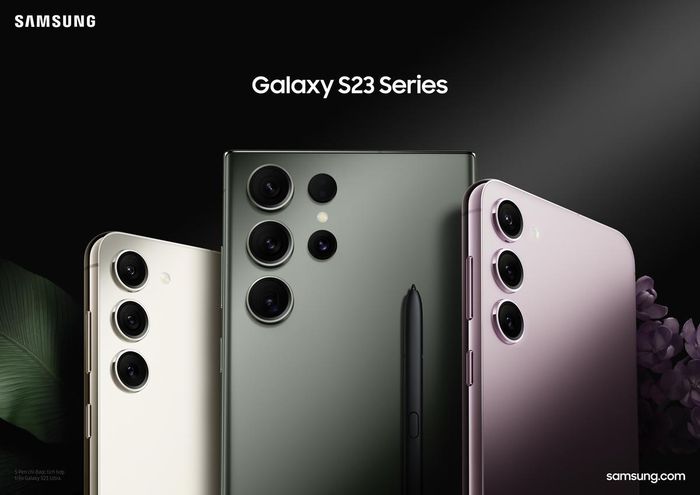 Dòng Galaxy S23 gồm S23, S23+ và S23 Ultra ra mắt năm 2023. Ảnh: Samsung