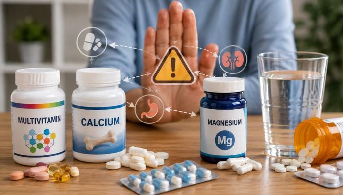 Nhiều người không biết rằng canxi và magie này có thể tương tác với nhau hoặc với thuốc điều trị, làm giảm hiệu quả hấp thu hoặc tăng nguy cơ tác dụng không mong muốn.