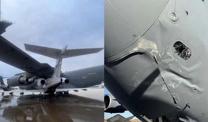 Vụ việc gây hư hại nghiêm trọng phần mũi, thân và cửa trái máy bay. C-17 sau đó được sửa chữa sơ bộ trước khi bay tới căn cứ Wright-Patterson. Máy bay phải duy trì trạng thái thả càng trong quá trình di chuyển.