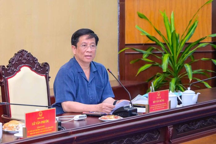 Chủ tịch UBND tỉnh An Giang Hồ Văn Mừng phát biểu tại buổi làm việc. Ảnh: Phương Vũ