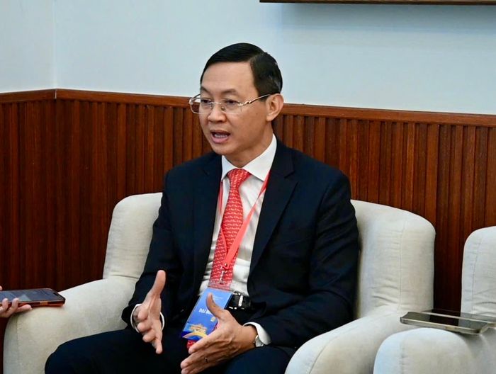  Đại sứ Việt Nam tại Singapore Trần Phước Anh chia sẻ tại bên lề Hội nghị Ngoại giao lần thứ 23. Ảnh: Đỗ Thảo. 