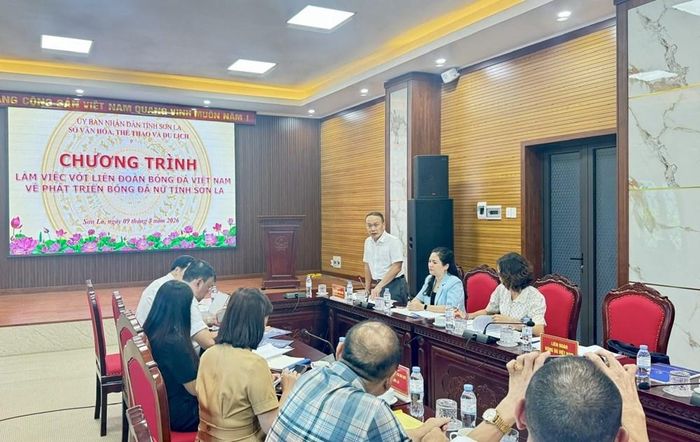 Tổng Thư ký VFF Nguyễn Văn Phú phát biểu tại buổi làm việc