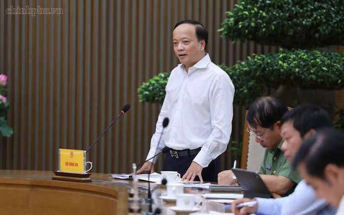 Thượng tướng Đặng Hồng Đức, Thứ trưởng Bộ Công an phát biểu - Ảnh: chinhphu.vn/Phương Nguyên 