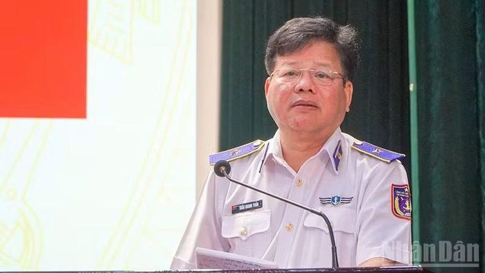 Thiếu tướng Trần Quang Tuấn, Tư lệnh Vùng Cảnh sát biển 2 phát biểu khai mạc.