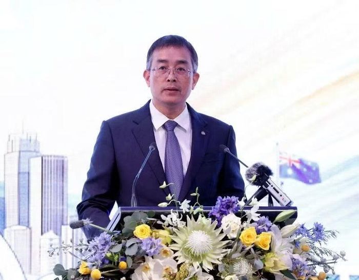 Ông Đặng Ngọc Hòa, Chủ tịch Hội đồng quản trị Vietnam Airlines phát biểu tại lễ kỷ niệm. (Ảnh: Nam Việt)