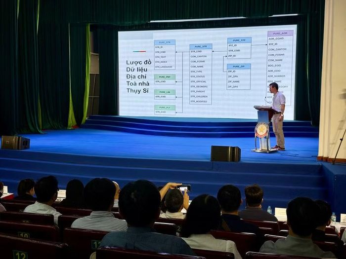 Hiệp hội Dữ liệu quốc gia (NDA) phối hợp Mạng lưới Chuyên gia Dữ liệu toàn cầu (VDEN) tổ chức Hội thảo “Dữ liệu địa điểm - Kinh nghiệm quốc tế và bài học cho Việt Nam”. (Ảnh: TRÀ MY)