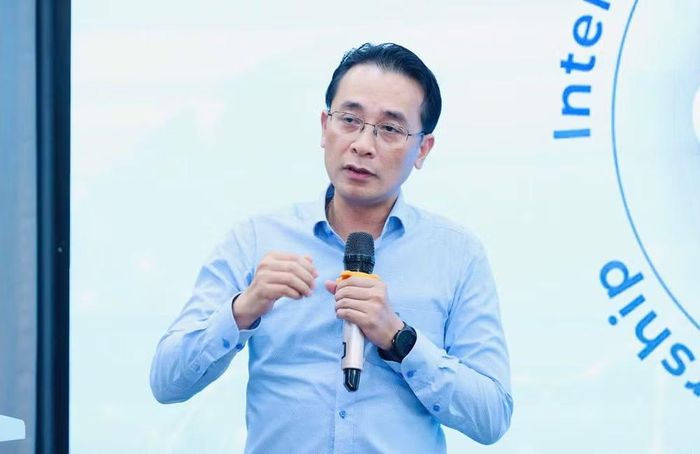  Giáo sư, Tiến sĩ Chử Đức Trình, Hiệu trưởng Trường đại học Công nghệ, Đại học Quốc gia Hà Nội. (Ảnh: Nguyễn Mạnh) 