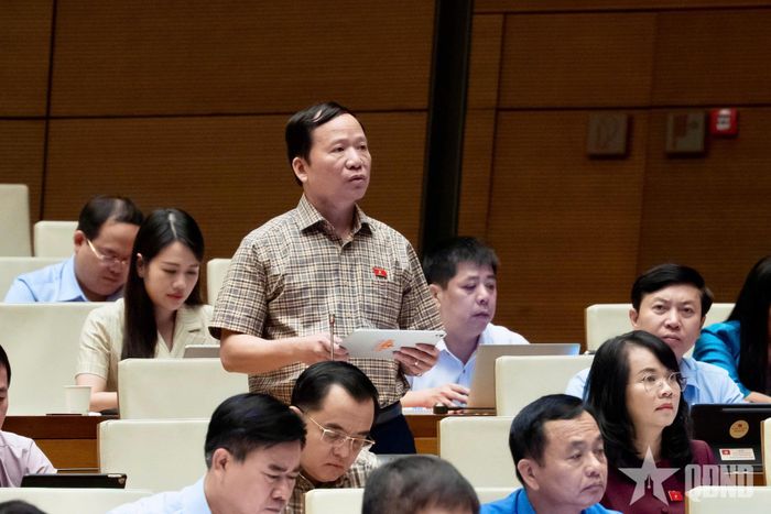 Đại biểu Quốc hội Nguyễn Đặng Ân (tỉnh Lạng Sơn) phát biểu.
