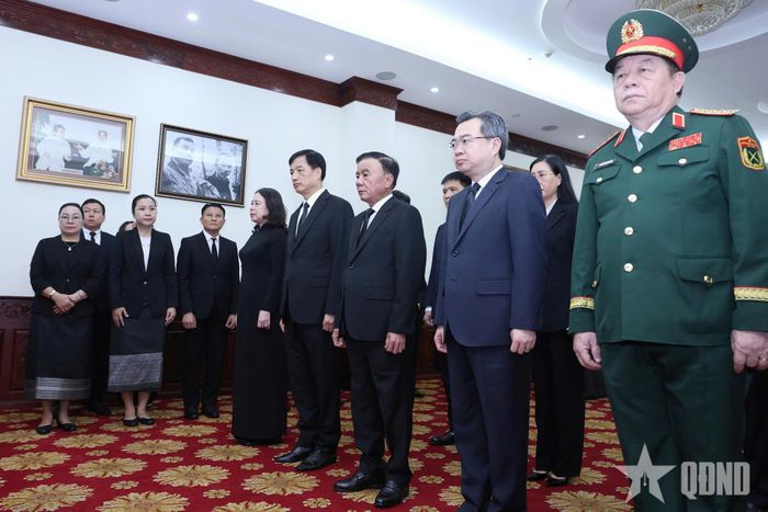  Đoàn đại biểu cấp cao Đảng, Nhà nước Việt Nam viếng đồng chí Xaysomphone Phomvihane. 