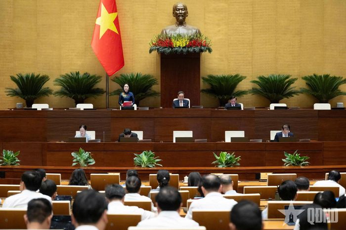  Phó chủ tịch Quốc hội Nguyễn Thị Thanh điều hành phiên họp. 