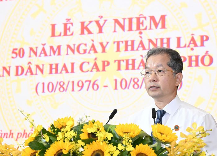 Chánh án TAND tối cao Nguyễn Văn Quảng phát biểu tại buổi lễ. Ảnh: VIỆT DŨNG 