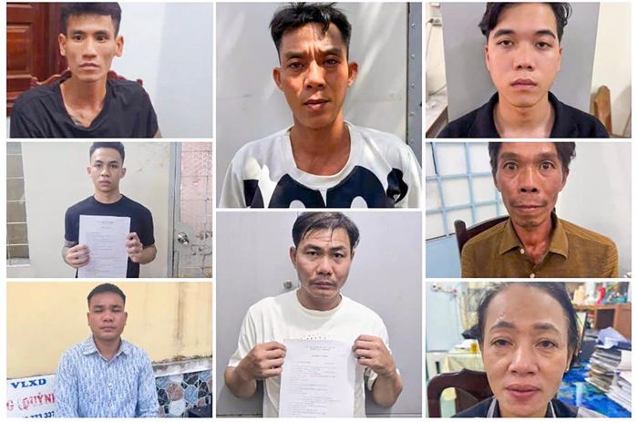  Các bị can trong chuyên án. Ảnh: CAAG 