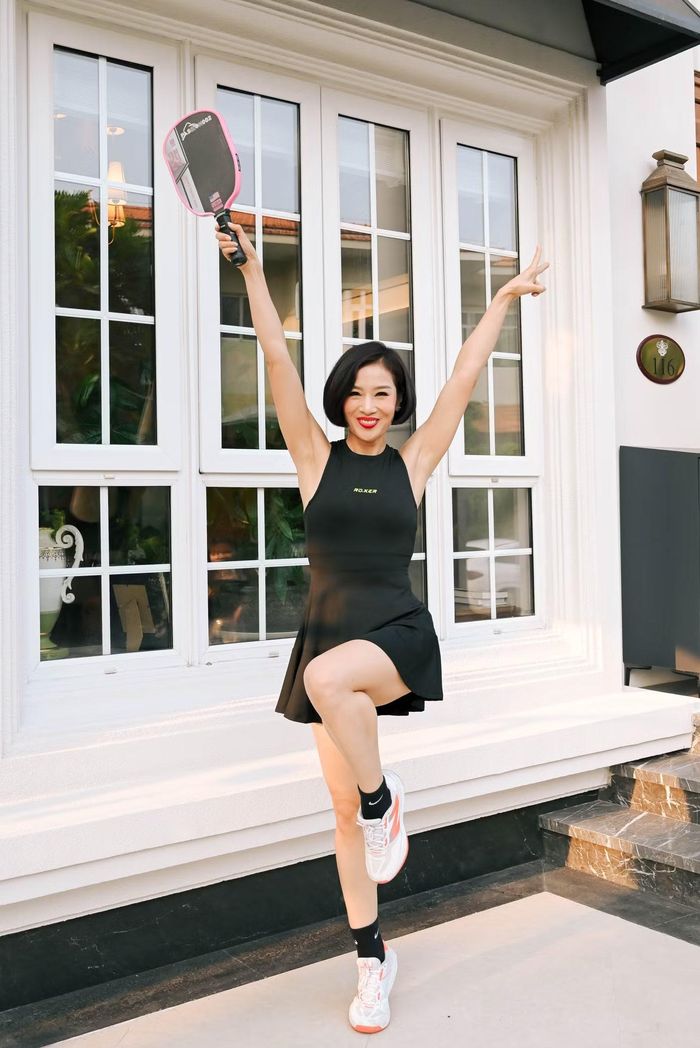  Nhờ duy trì tập luyện và lối sống lành mạnh, Hoa khôi Thu Hương sở hữu vóc dáng đáng mơ ước ở tuổi 47. Ảnh: NVCC. 