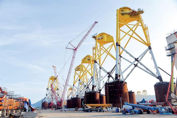 Chân đế của trạm biến áp ngoài khơi do PTSC sản xuất