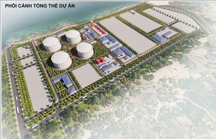 Phối cảnh tổng thể Dự án Kho LNG Bắc Trung Bộ (Kho LNG Vũng Áng) - Ảnh: Ban Quản lý Khu kinh tế tỉnh Hà Tĩnh