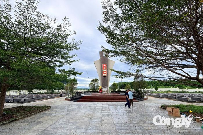Nghĩa trang liệt sĩ xã Tam Lãnh, nơi an nghỉ của liệt sĩ Đỗ Văn Liệu trước khi được gia đình đưa về quê nhà.