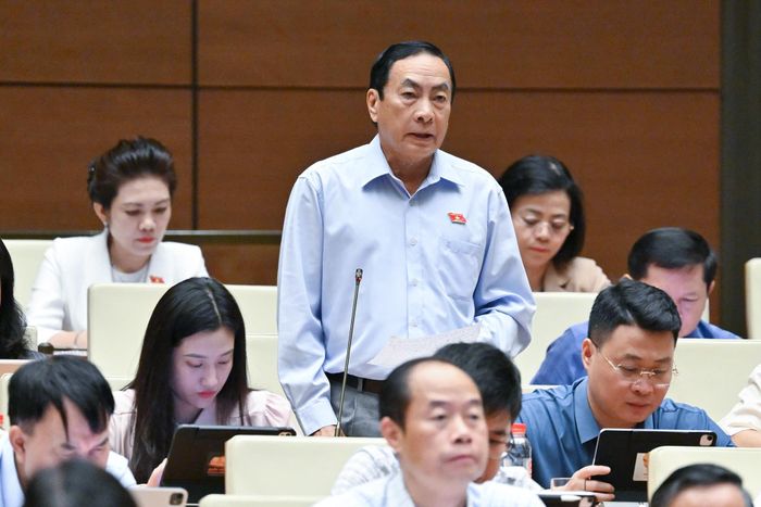 Đại biểu Phạm Văn Hòa phát biểu ý kiến. Ảnh: QH