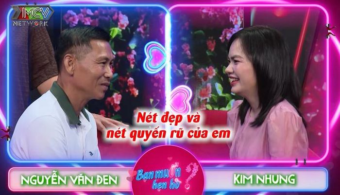 Anh Đen khen ngợi ngoại hình xinh đẹp của đàng gái. Ảnh cắt từ clip 