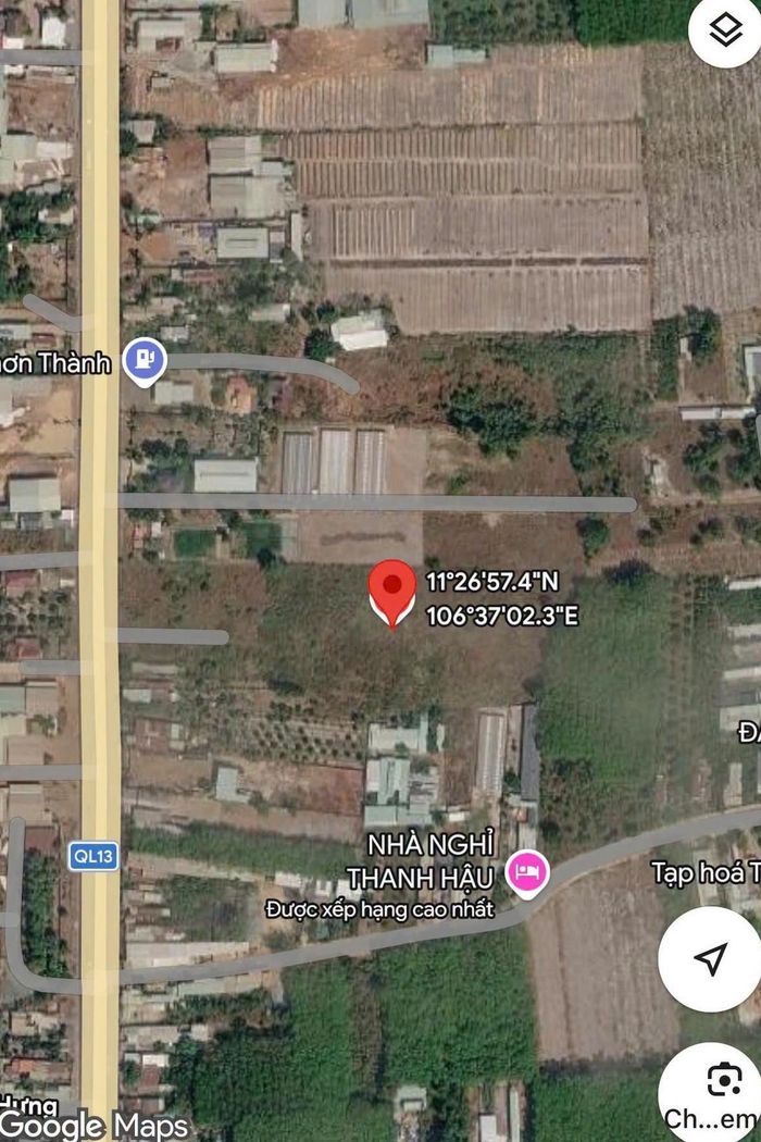 Vị trí tọa độ xác định trên Google Maps. Ảnh: Đội K72