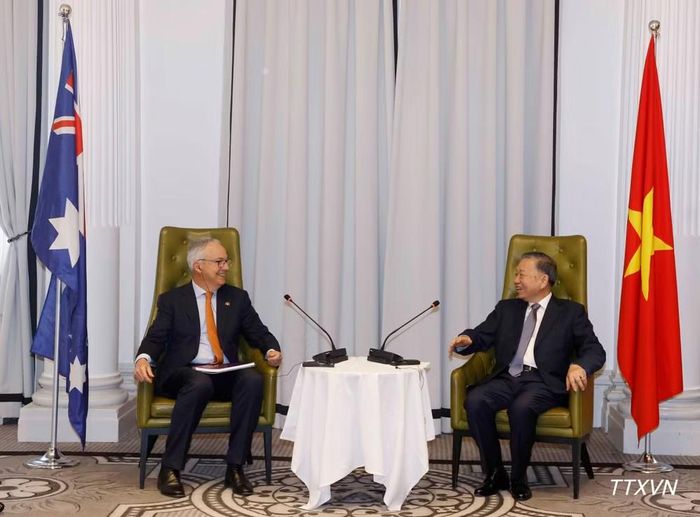 Tổng Bí thư, Chủ tịch nước Tô Lâm tiếp ông Nicholas Moore, Đặc phái viên của Chính phủ Australia về Đông Nam Á. Ảnh: TTXVN