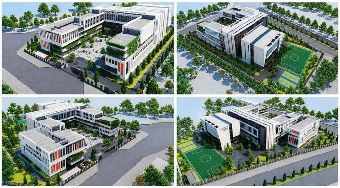 Phối cảnh của Trường THPT Đặng Trần Đức. Nguồn: Sở GD-ĐT Hà Nội.