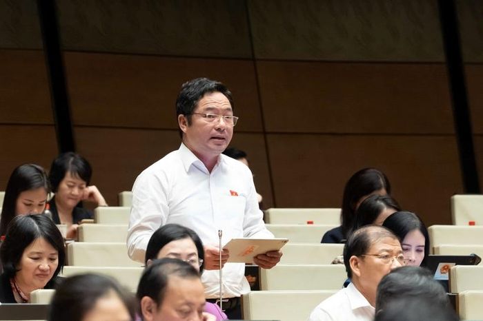 Đại biểu Nguyễn Thành Trung phát biểu thảo luận.
