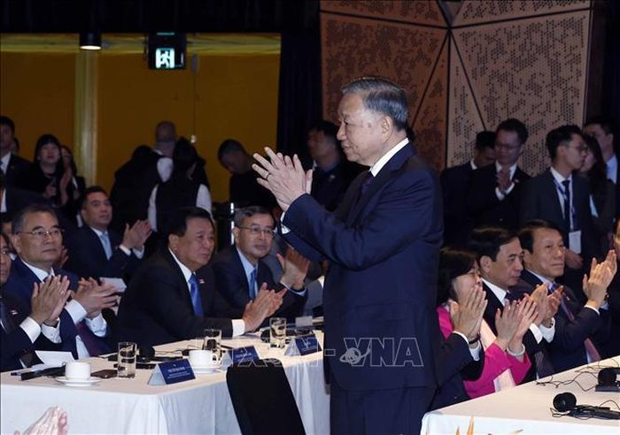 Tổng Bí thư, Chủ tịch nước Tô Lâm dự Diễn đàn Khoa học - Công nghệ - Đổi mới sáng tạo, Giáo dục - Đào tạo và Phát triển nguồn nhân lực Tech Connect tại Đại học Công nghệ Sydney. Ảnh: Thống Nhất/TTXVN