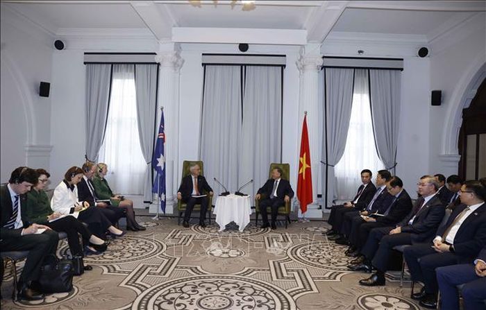 Tổng Bí thư, Chủ tịch nước Tô Lâm tiếp ông Nicolas Moore, Đặc phái viên của Chính phủ Australia về Đông Nam Á. Ảnh: Thống Nhất/TTXVN