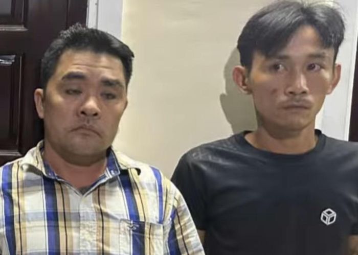 Nguyễn Tấn Lợi và Nguyễn Hoàng Mỹ tại cơ quan công an. Ảnh: Công an Tp.Cần Thơ