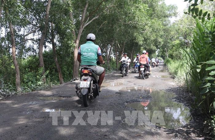 Tuyến đường Đầm Dơi - Tân Tiến dự kiến hoàn thành nâng cấp mở rộng trong năm 2027. Ảnh: Tuấn Phi - TTXVN