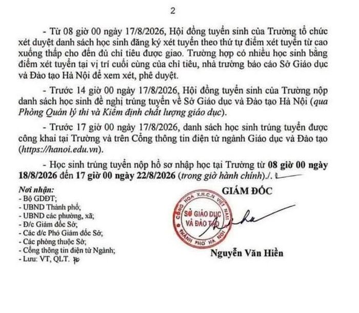 Thông báo tuyển 540 chỉ tiêu vào trường THPT Đặng Trần Đức.
