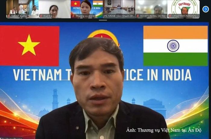 Ông Bùi Trung Thướng, Tham tán Thương mại, Thương vụ Việt Nam tại Ấn Độ phát biểu khai mạc.