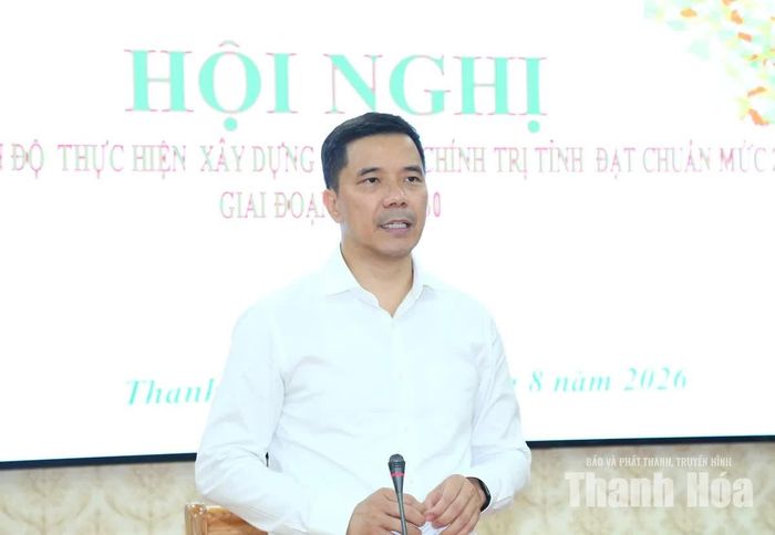 Phó Bí thư Thường trực Tỉnh ủy Nguyễn Hồng Phong phát biểu tại buổi làm việc.