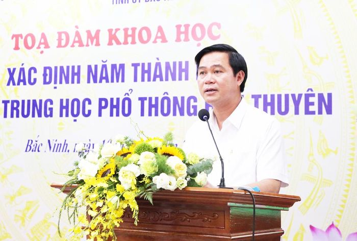  Đồng chí Lê Xuân Lợi phát biểu tại buổi tọa đàm. 